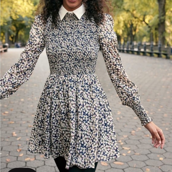 Lulu’s 🌟 Floral Forever Green and Pink Floral Print Smocked Skater Dress - Picture 5 of 10